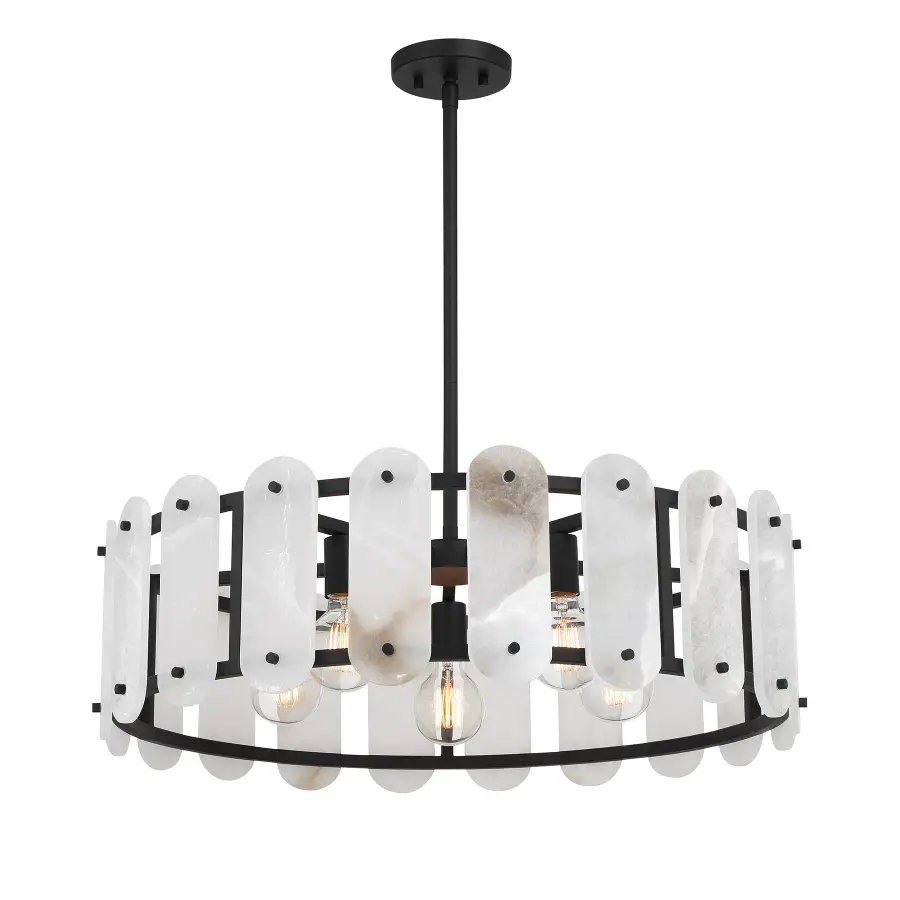 Antolini 5-Light Pendant in Black Cashmere - Image 3