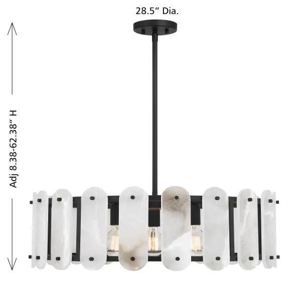 Antolini 5-Light Pendant in Black Cashmere - Image 7