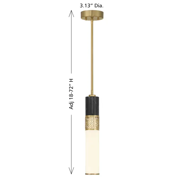 Farrell 1-Light Pendant in Warm Brass by Dann Foley - Image 7