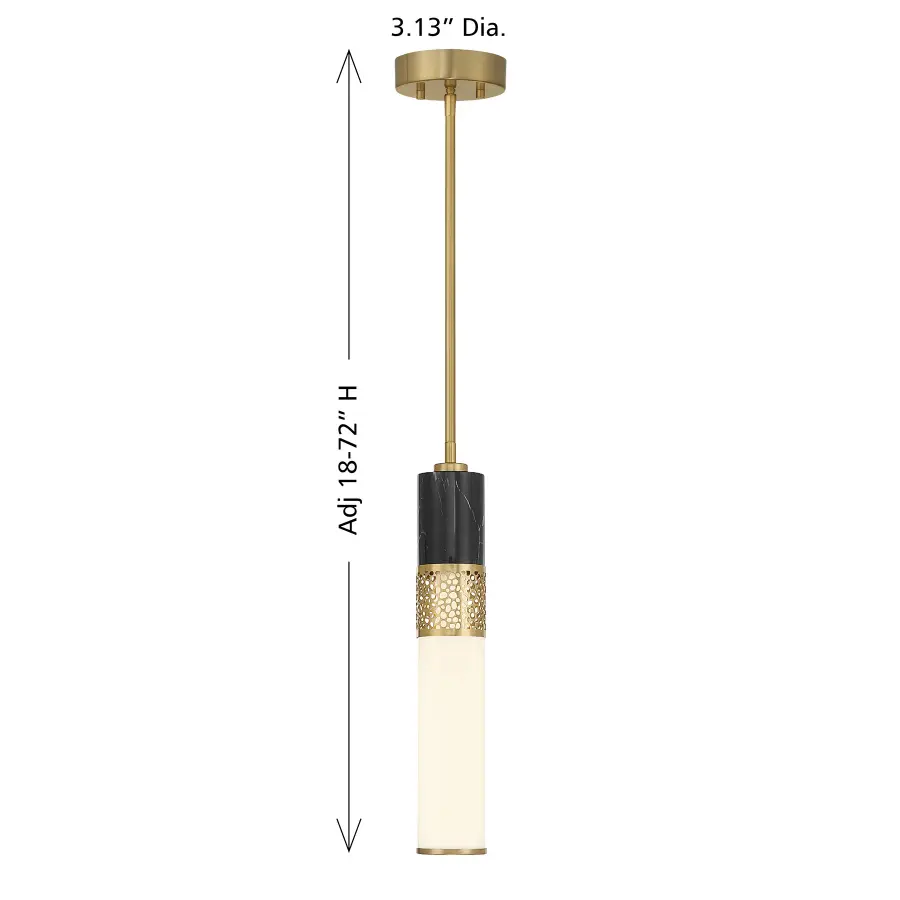 Farrell 1-Light Pendant in Warm Brass by Dann Foley - Image 7
