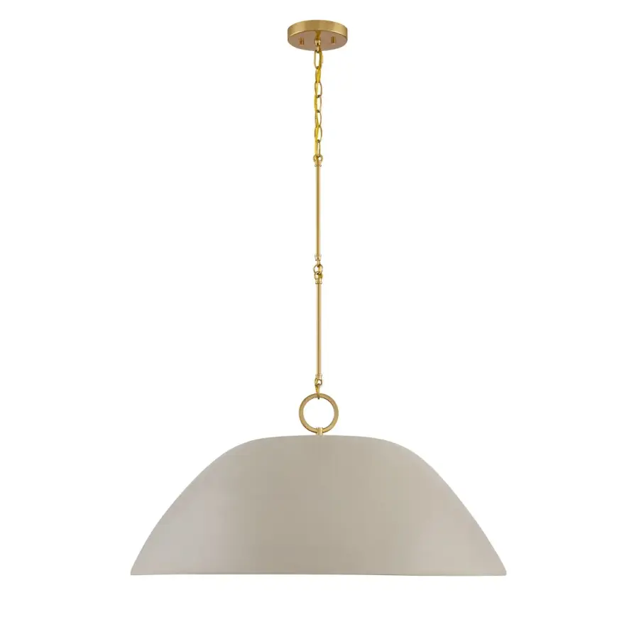 Alta One Light Pendant in Concrete/Brass - Image 1