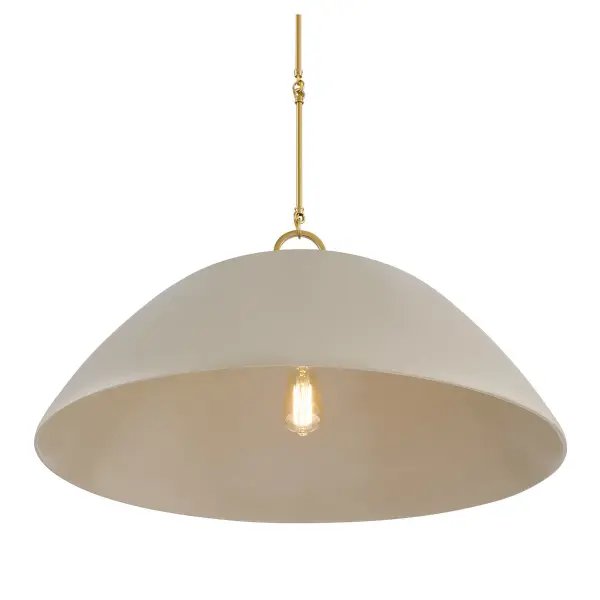 Alta One Light Pendant in Concrete/Brass - Image 4