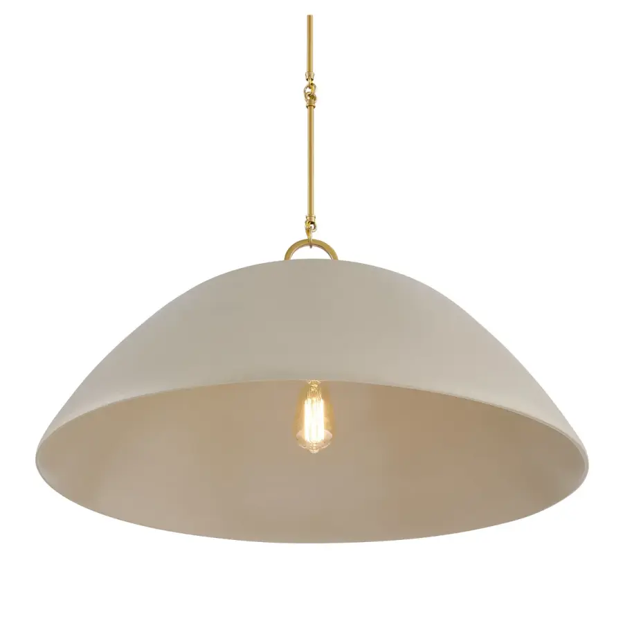 Alta One Light Pendant in Concrete/Brass - Image 4