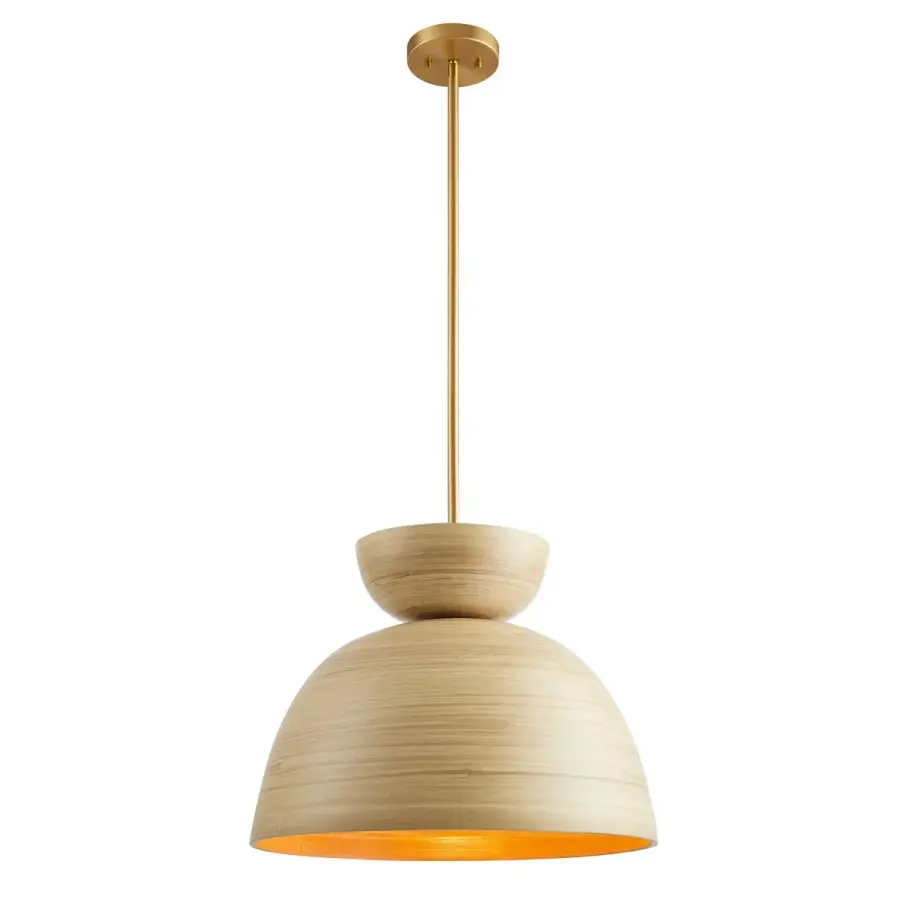 Agave 1-Light Pendant in Natural Bamboo - Image 1