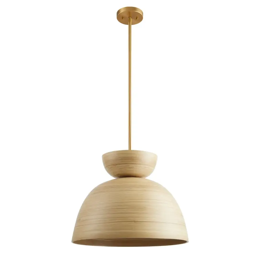 Agave 1-Light Pendant in Natural Bamboo - Image 2