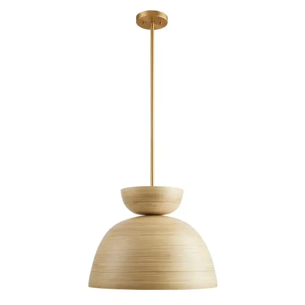 Agave 1-Light Pendant in Natural Bamboo - Image 3