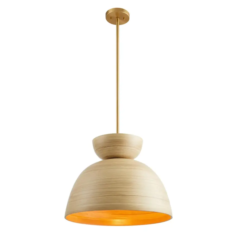Agave 1-Light Pendant in Natural Bamboo - Image 4