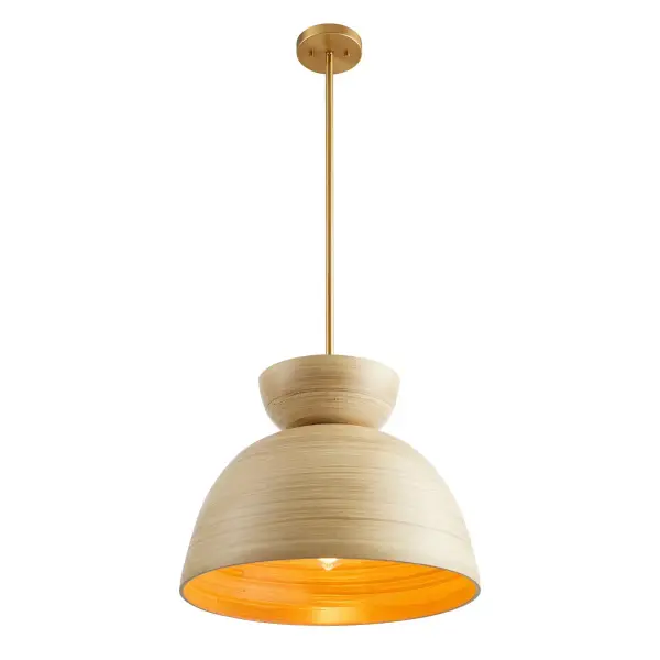 Agave 1-Light Pendant in Natural Bamboo - Image 5