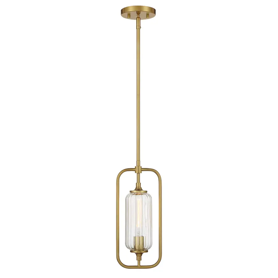 Holton One Light Mini-Pendant in Warm Brass - Image 1