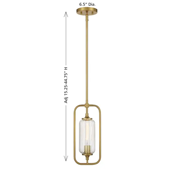 Holton One Light Mini-Pendant in Warm Brass - Image 7