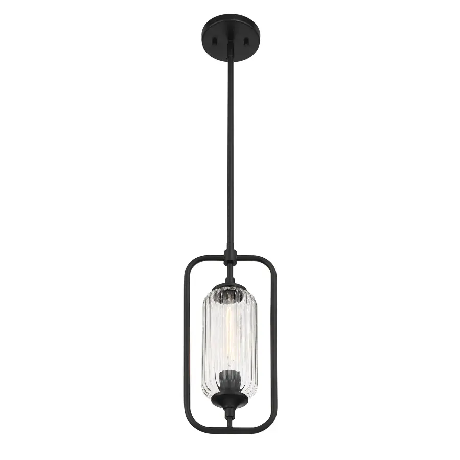 Holton 1-Light Mini-Pendant in Matte Black - Image 3