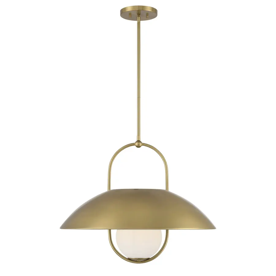 Lehigh 1-Light Pendant in Warm Brass - Image 1