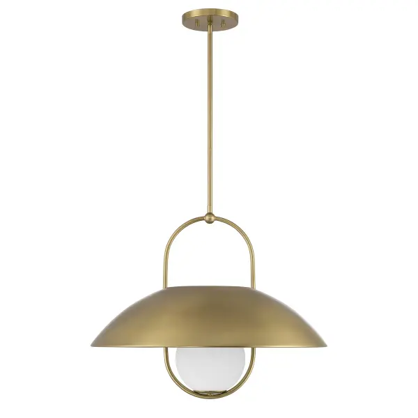 Lehigh 1-Light Pendant in Warm Brass - alternate view