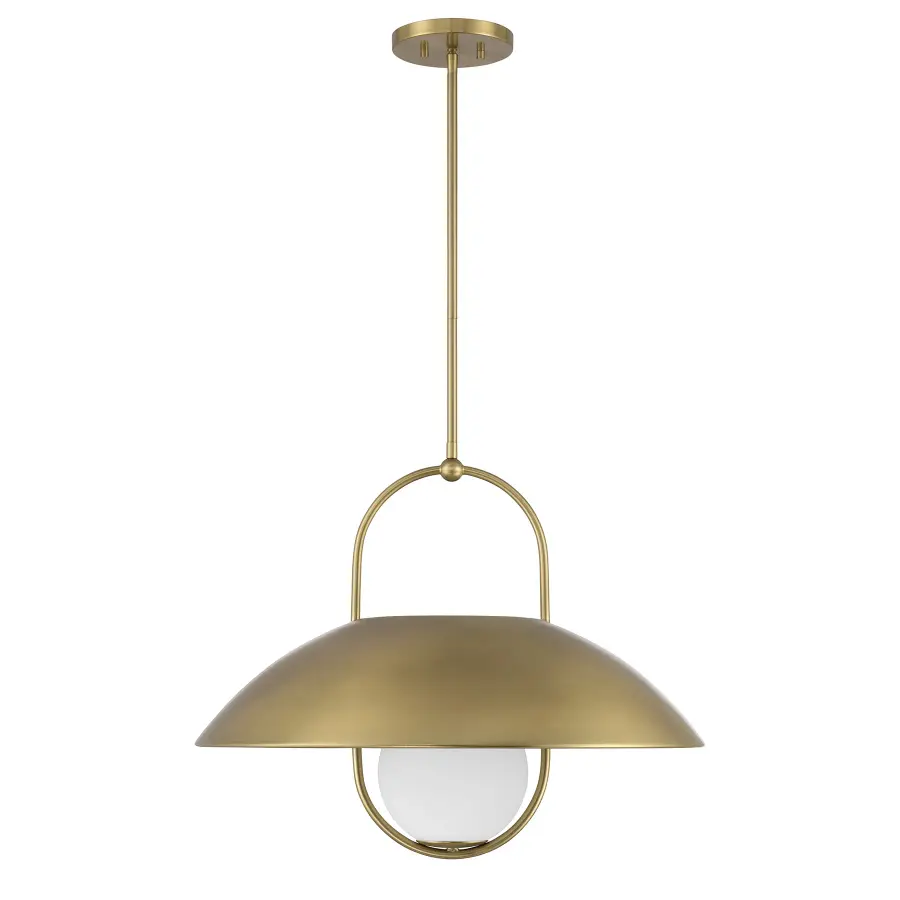 Lehigh 1-Light Pendant in Warm Brass - Image 2