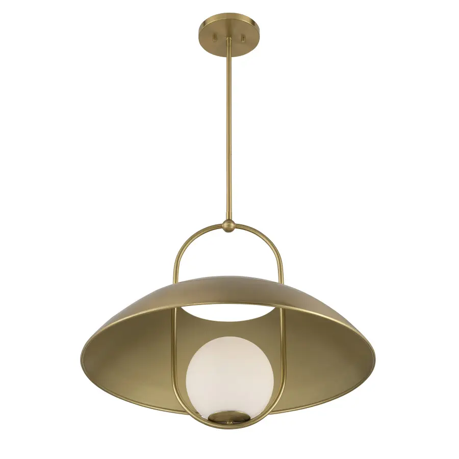Lehigh 1-Light Pendant in Warm Brass - Image 4