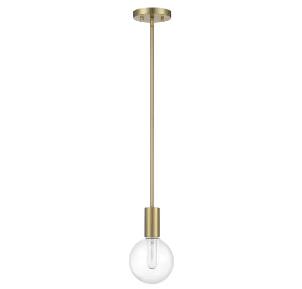 Wright One Light Mini Pendant in Warm Brass - Image 2