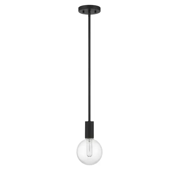 Wright 1-Light Mini-Pendant in Matte Black - alternate view