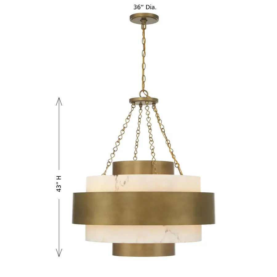 Davenport 6-Light Pendant in Antique Patina - Image 7