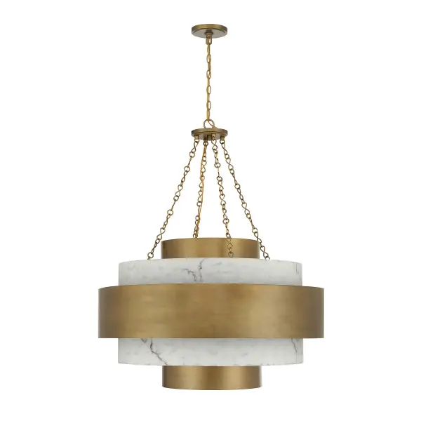 Davenport 8-Light Pendant in Antique Patina - alternate view