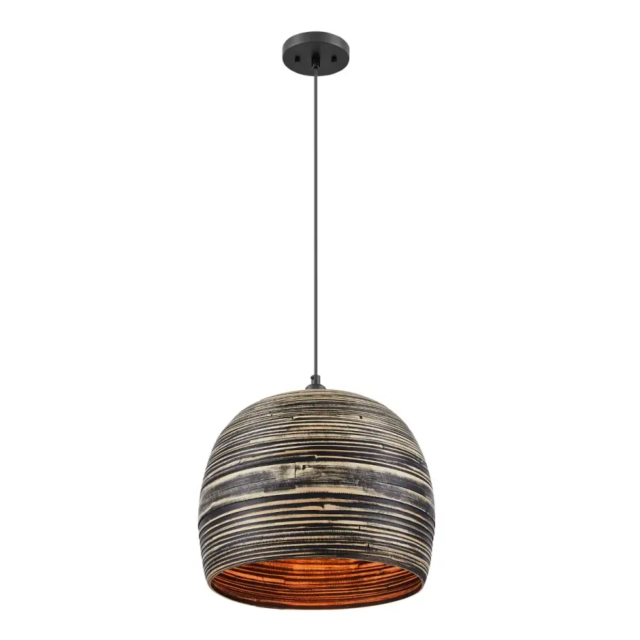 Jamsen 1-Light Pendant in Black Bamboo - Image 4