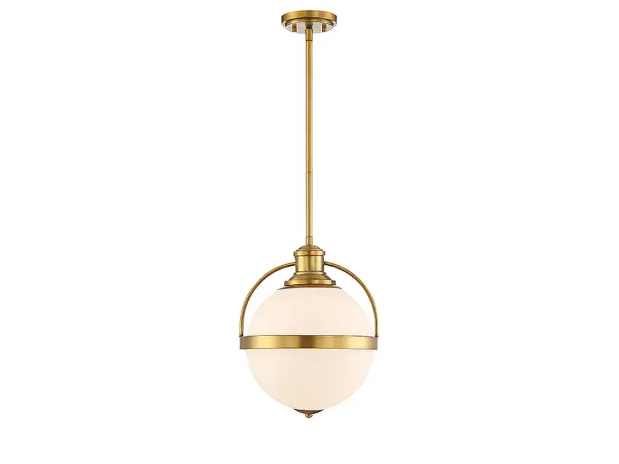 Westbourne 1-Light Pendant in Warm Brass - Image 1