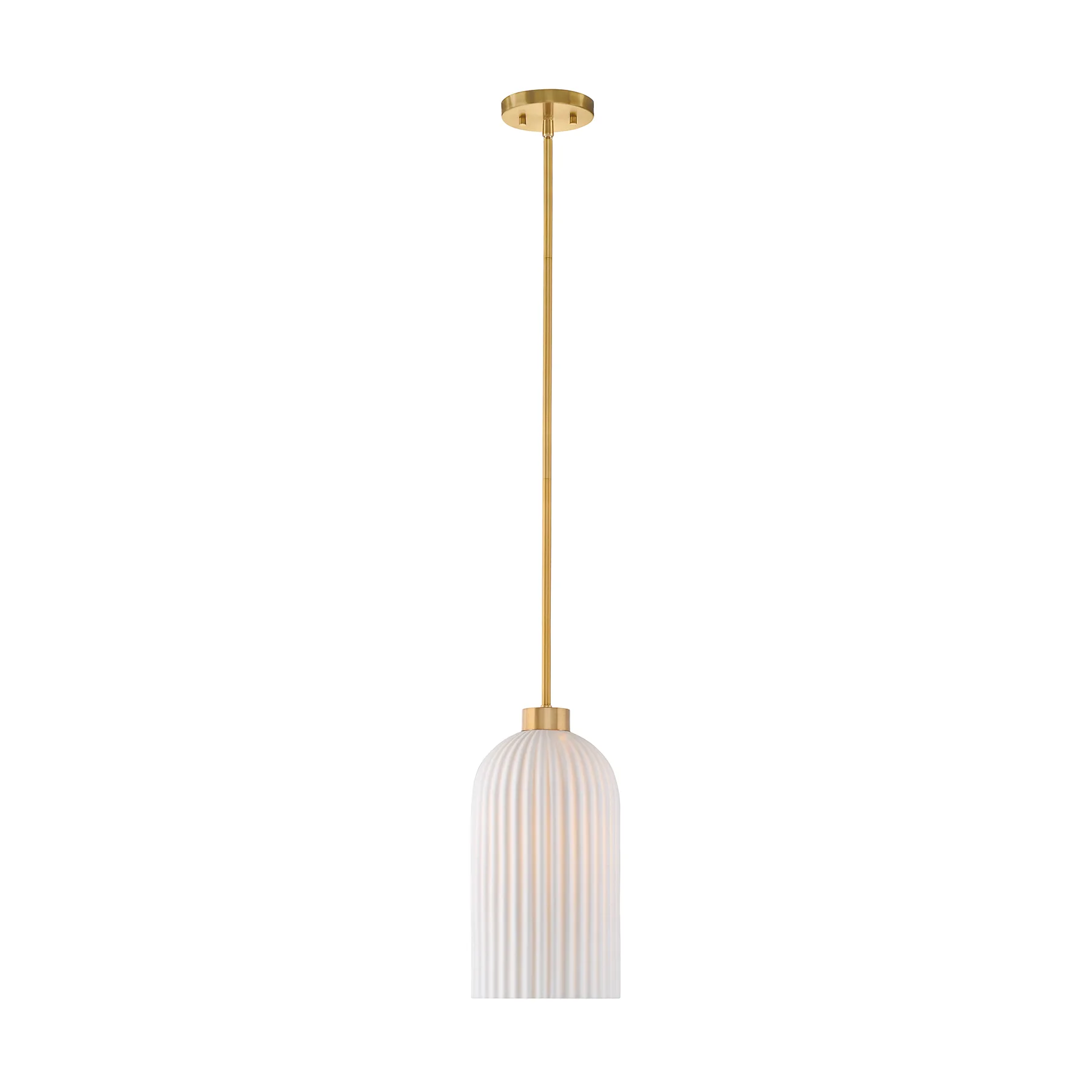 Isla Blanca One Light Pendant in Warm Brass