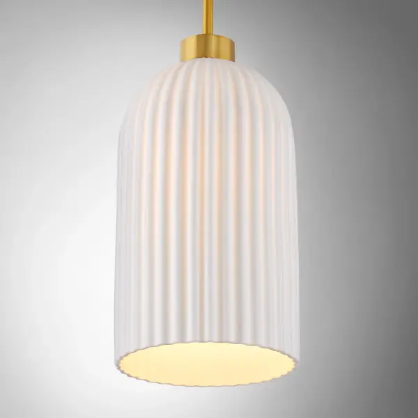 Isla Blanca 1-Light Pendant in Warm Brass by Breegan Jane - Image 5