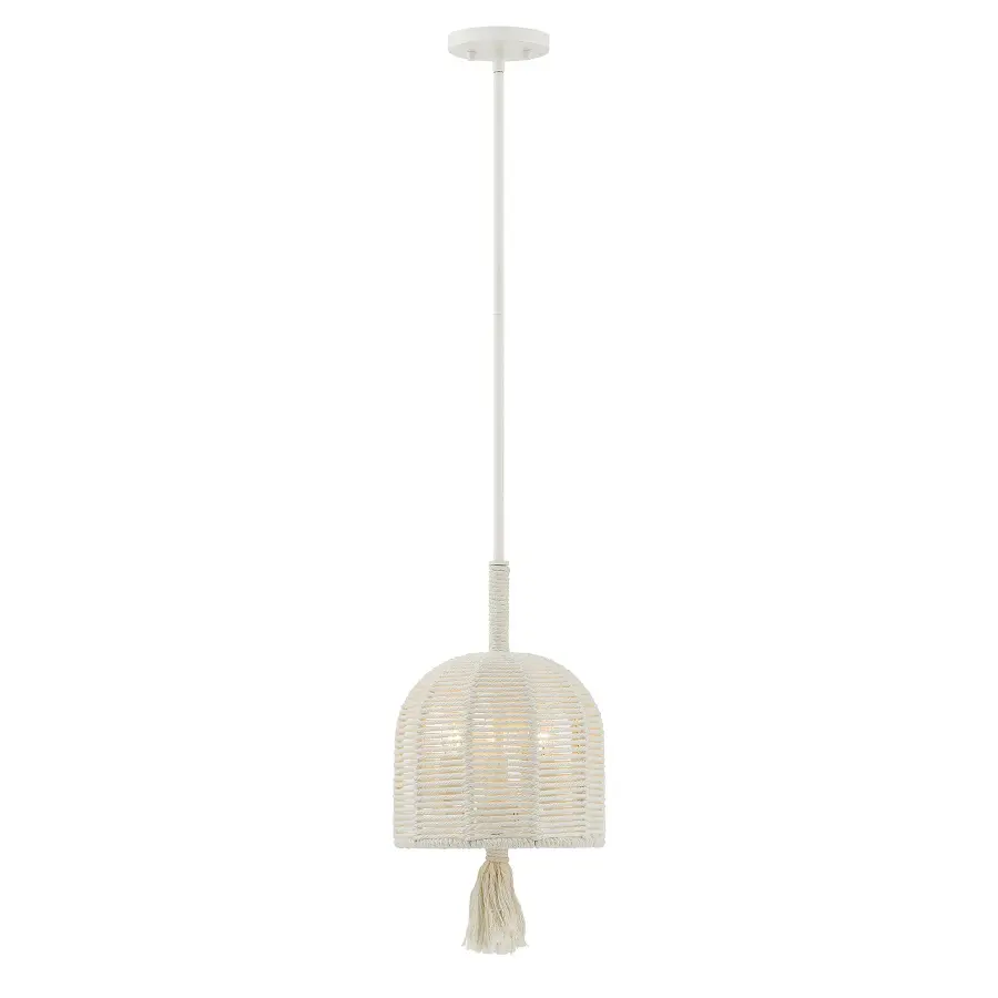 Lunara 3-Light Pendant in Cotton by Breegan Jane - Image 1