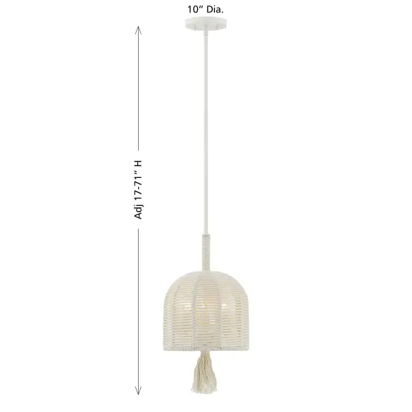 Lunara 3-Light Pendant in Cotton by Breegan Jane - Image 6