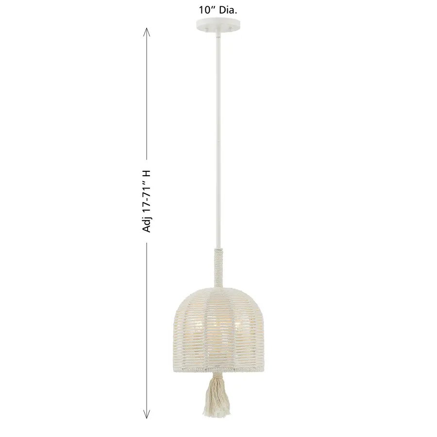 Lunara 3-Light Pendant in Cotton by Breegan Jane - Image 6