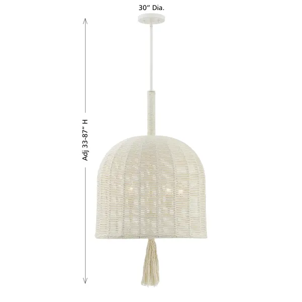 Lunara 5-Light Pendant in Cotton by Breegan Jane - Image 7
