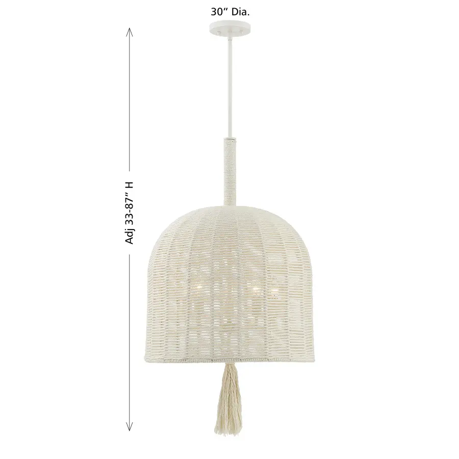 Lunara 5-Light Pendant in Cotton by Breegan Jane - Image 7