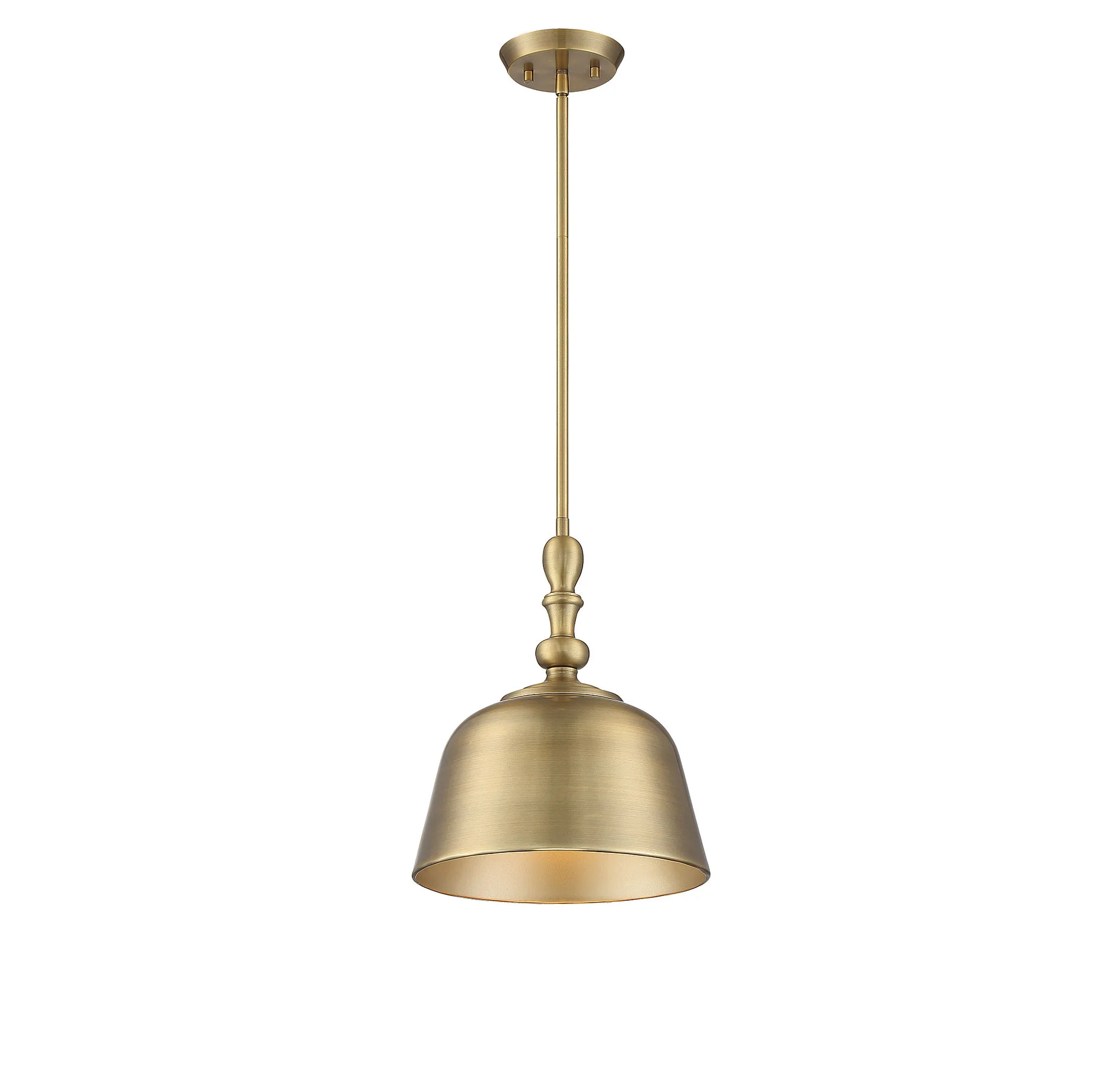 Berg One Light Pendant in Warm Brass