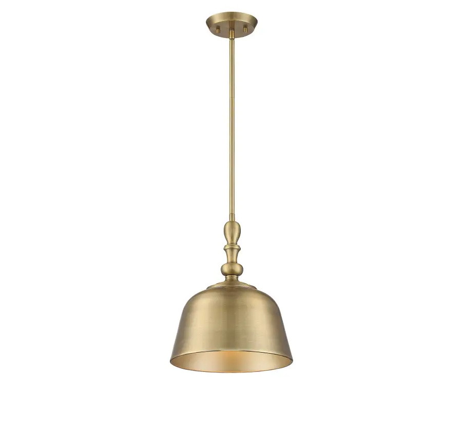 Berg 1-Light Pendant in Warm Brass - Image 1