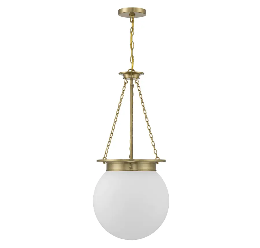 Manor Three Light Pendant in Warm Brass - Image 2