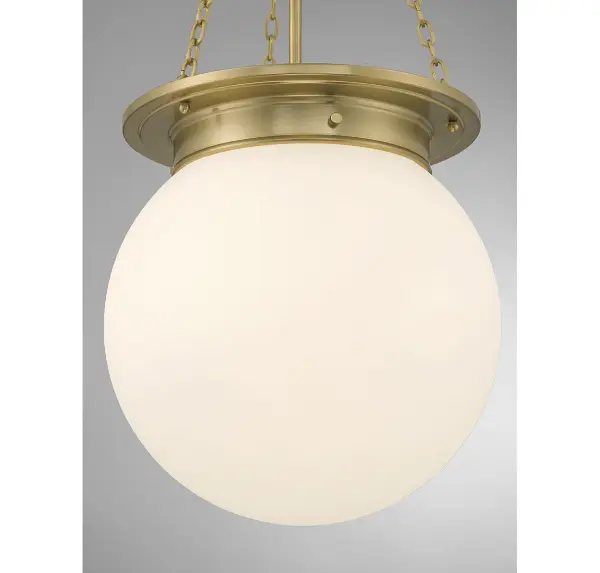 Manor Three Light Pendant in Warm Brass - Image 6
