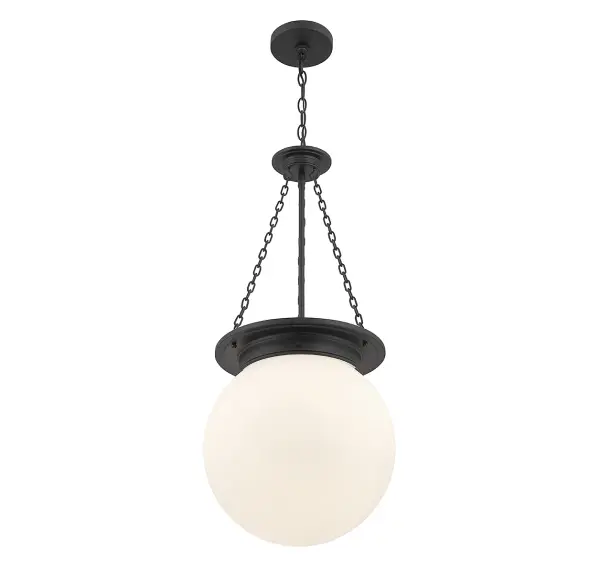 Manor 3-Light Pendant in Matte Black - Image 4
