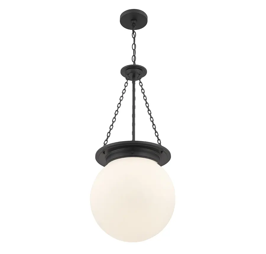 Manor 3-Light Pendant in Matte Black - Image 4