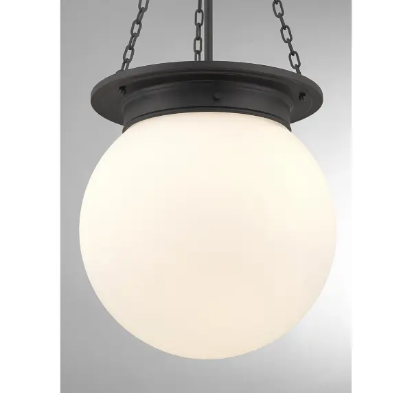 Manor 3-Light Pendant in Matte Black - Image 6