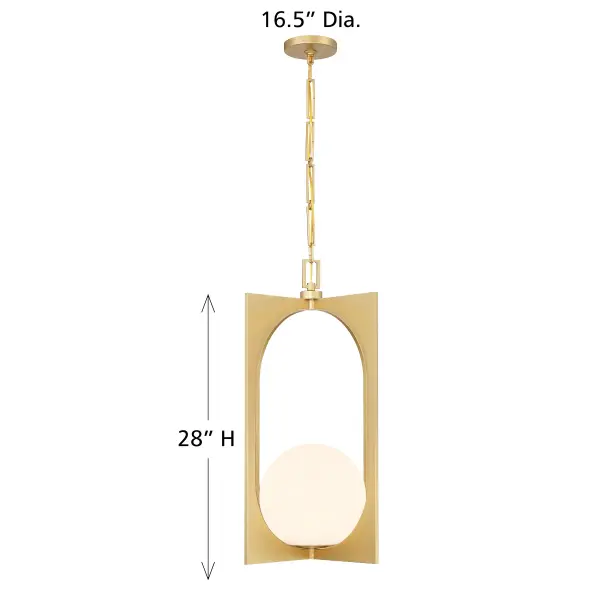 Harding One Light Pendant in Spun Gold - Image 8