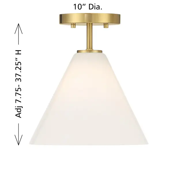 Blair One Light Mini-Pendant in Warm Brass - Image 5