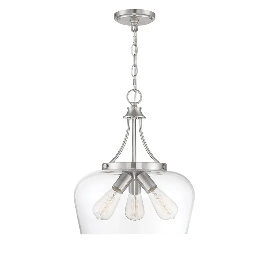 Octave 3-Light Pendant in Satin Nickel - Image 1