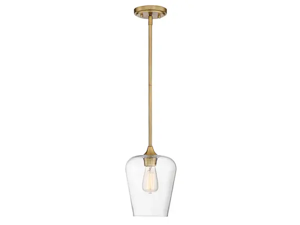 Octave One Light Pendant in Warm Brass - Image 1