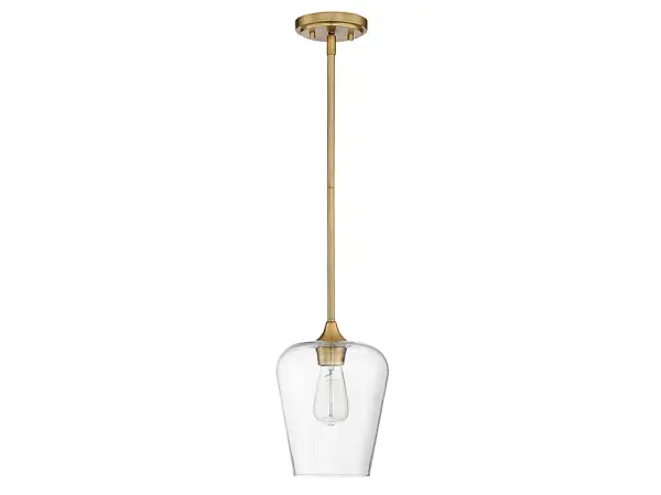 Octave One Light Pendant in Warm Brass - Image 2