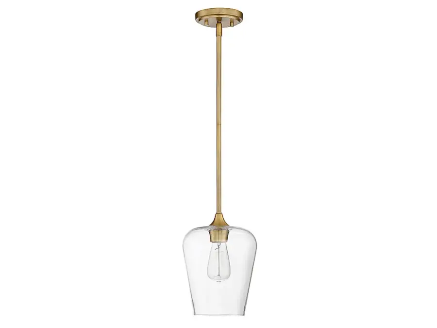 Octave One Light Pendant in Warm Brass - Image 2