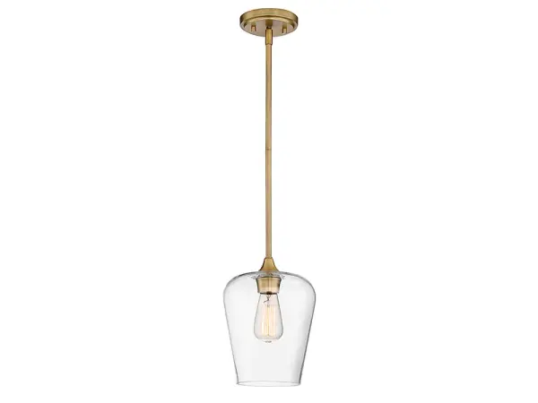 Octave One Light Pendant in Warm Brass - Image 3