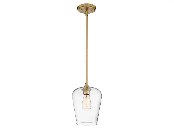 Octave One Light Pendant in Warm Brass - Image 4