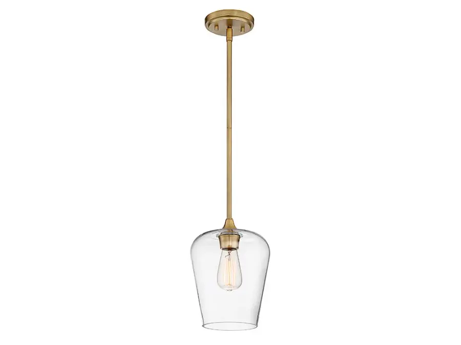 Octave One Light Pendant in Warm Brass - Image 4