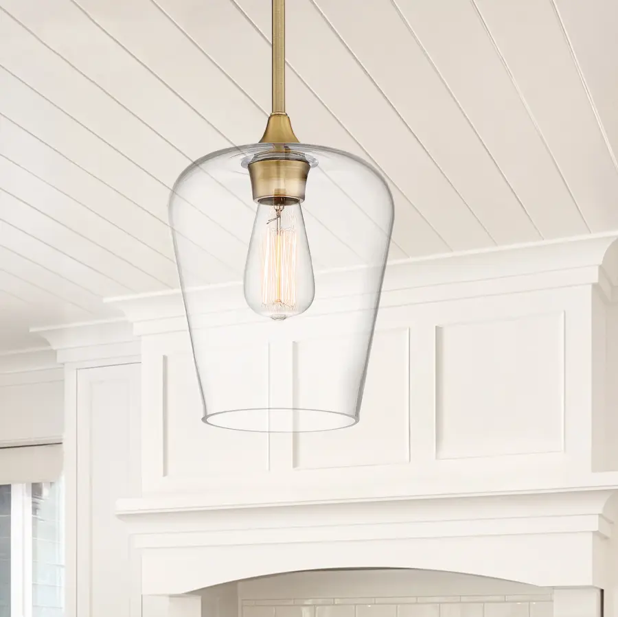 Octave One Light Pendant in Warm Brass - Image 7