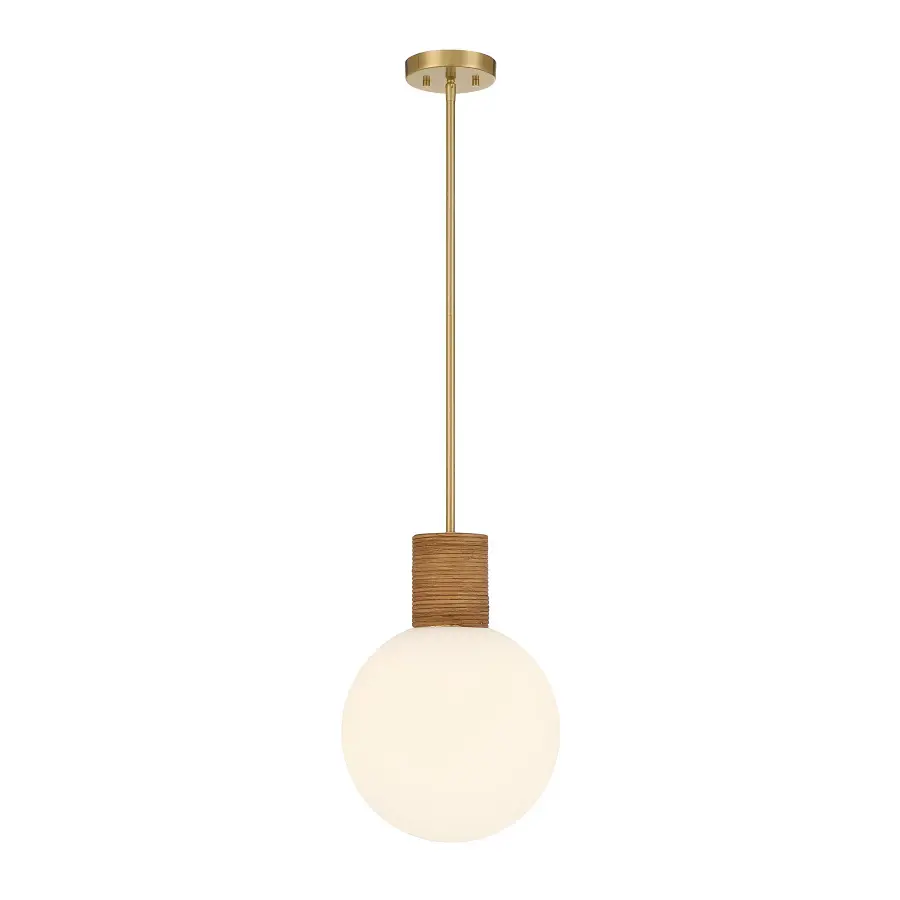 Jarrell 1-Light Pendant in Warm Brass - Image 1